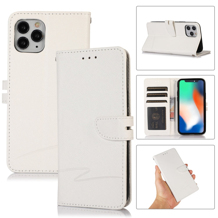 For iPhone 11 Pro Cross Texture Horizontal Flip Leather Phone Case