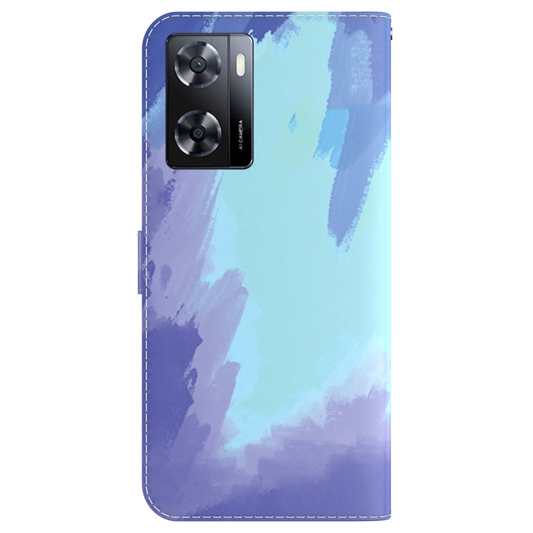 For OPPO A57 2022 4G/A57 2022 5G/Realme Q5i/Realme V23 5G/Realme Narzo 50 5G/A77 5G Watercolor Pattern Horizontal Flip Leather Phone Case