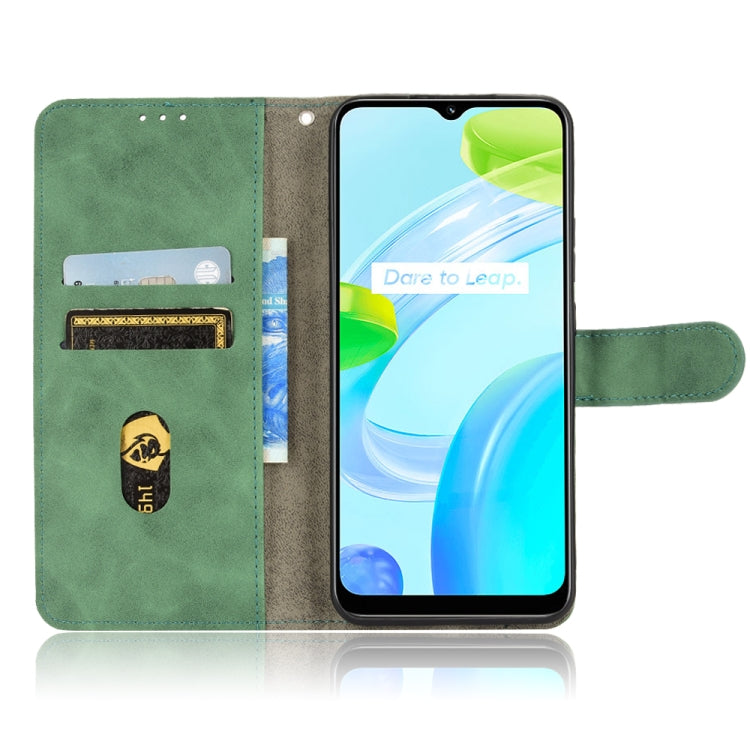 For Realme C30 4G Skin Feel Magnetic Flip Leather Phone Case