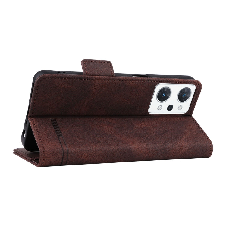 For OPPO Reno7 A JPN Magnetic Clasp Flip Leather Phone Case