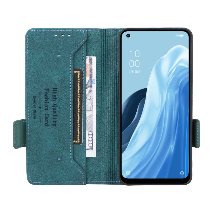 For OPPO Reno7 A JPN Magnetic Clasp Flip Leather Phone Case