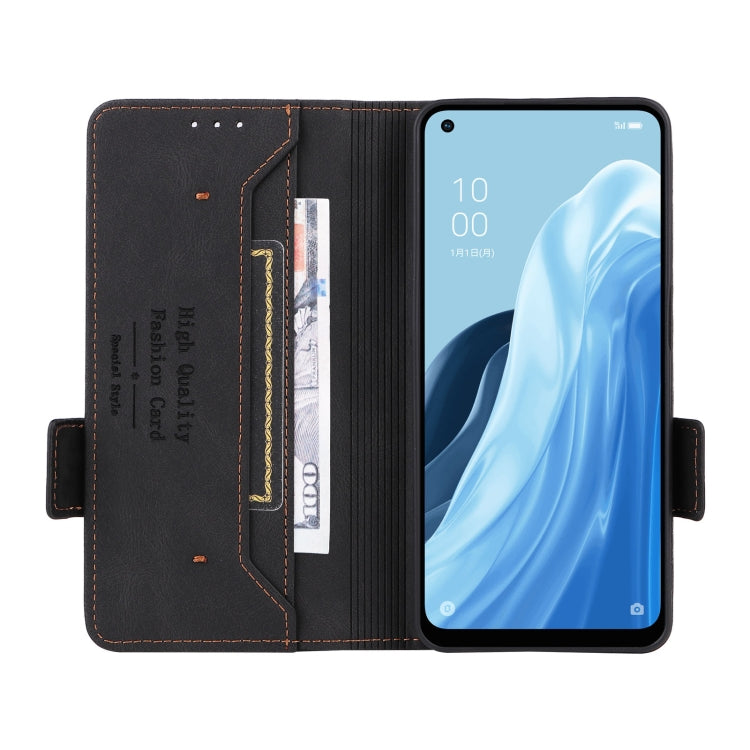 For OPPO Reno7 A JPN Magnetic Clasp Flip Leather Phone Case