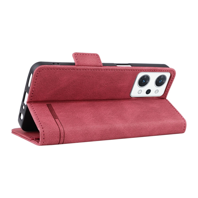 For OPPO Reno7 A JPN Magnetic Clasp Flip Leather Phone Case