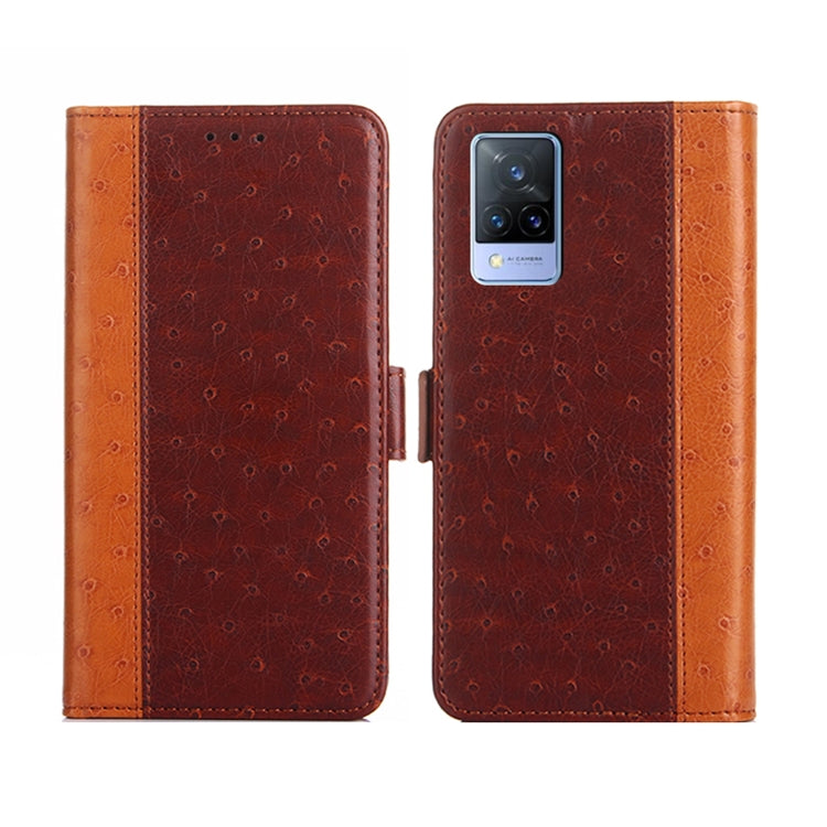 For vivo V21 4G / 5G Ostrich Texture Flip Leather Phone Case