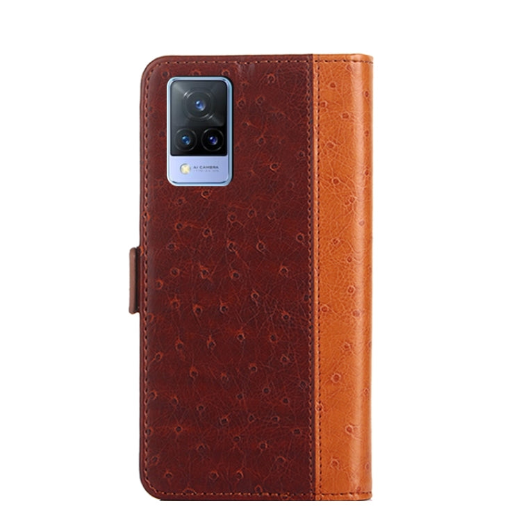 For vivo V21 4G / 5G Ostrich Texture Flip Leather Phone Case