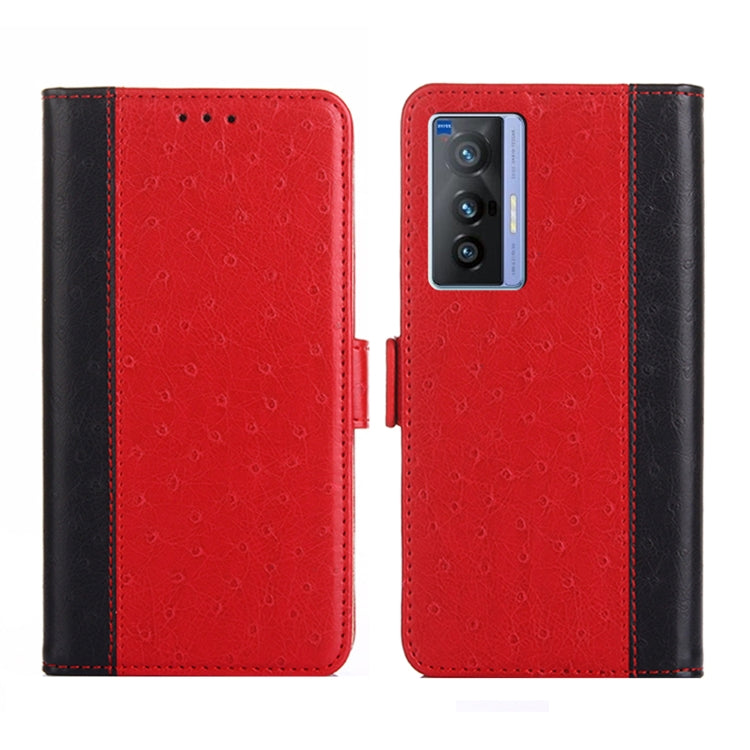 For vivo X70 Ostrich Texture Flip Leather Phone Case