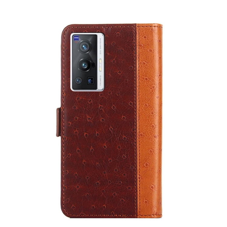 For vivo X70 Pro Ostrich Texture Flip Leather Phone Case