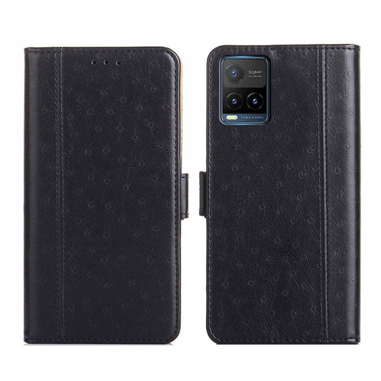 For vivo Y21 / Y21s / Y33s Ostrich Texture Flip Leather Phone Case