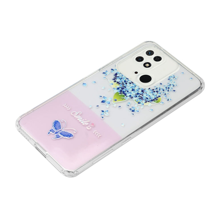 For Xiaomi Redmi 10C Bronzing Butterfly Flower Phone Case
