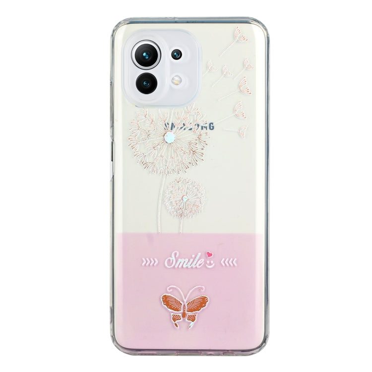 For Xiaomi Mi 11 Lite Bronzing Butterfly Flower Phone Case