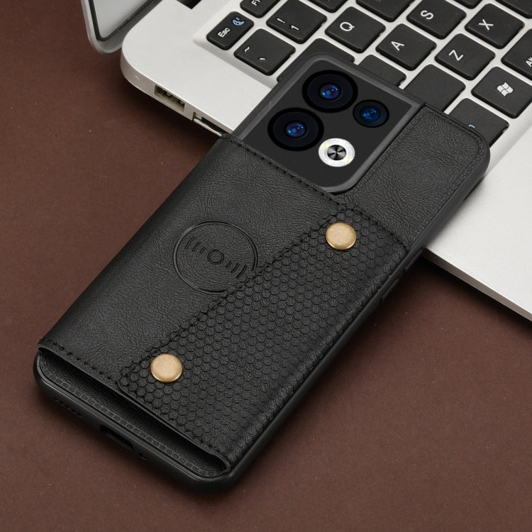 For OPPO Reno8 Pro Double Buckle Card Slots Magnetic Phone Case