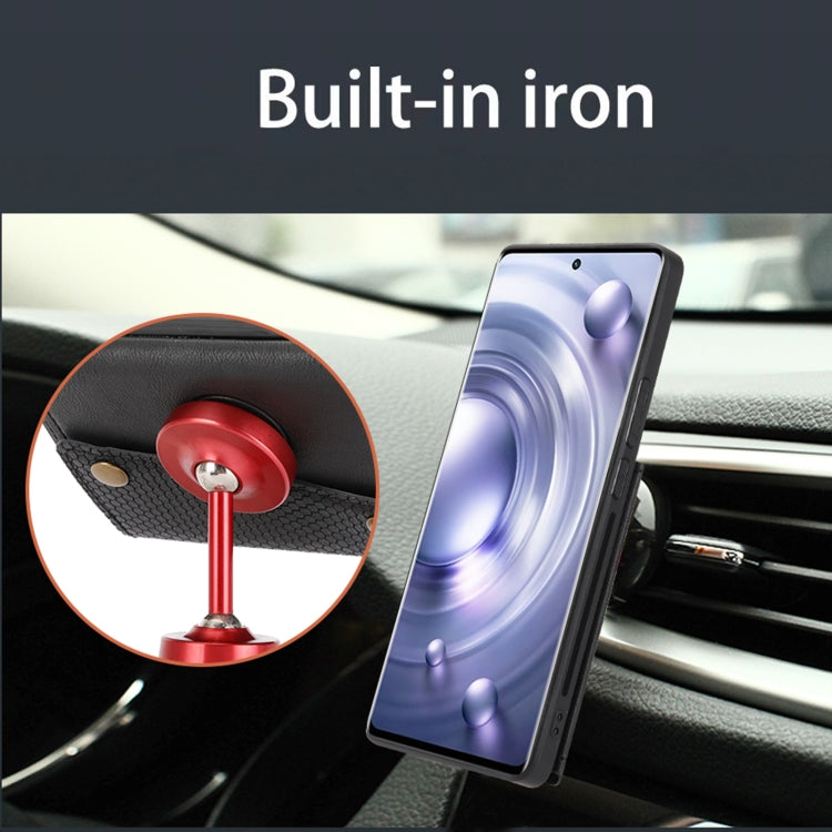 For vivo X80 Double Buckle Card Slots Magnetic Phone Case