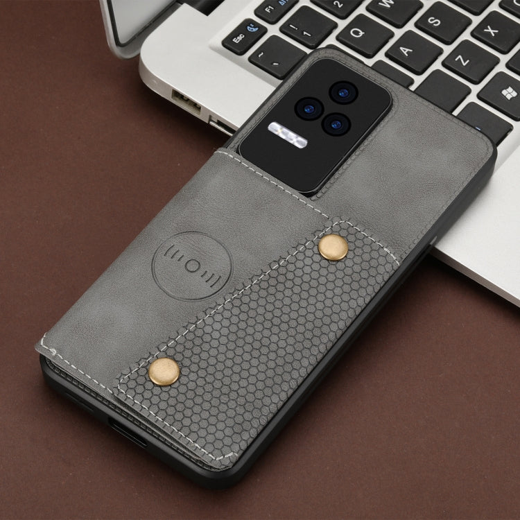 For Xiaomi Redmi K50 Pro Double Buckle Card Slots Magnetic Phone Case