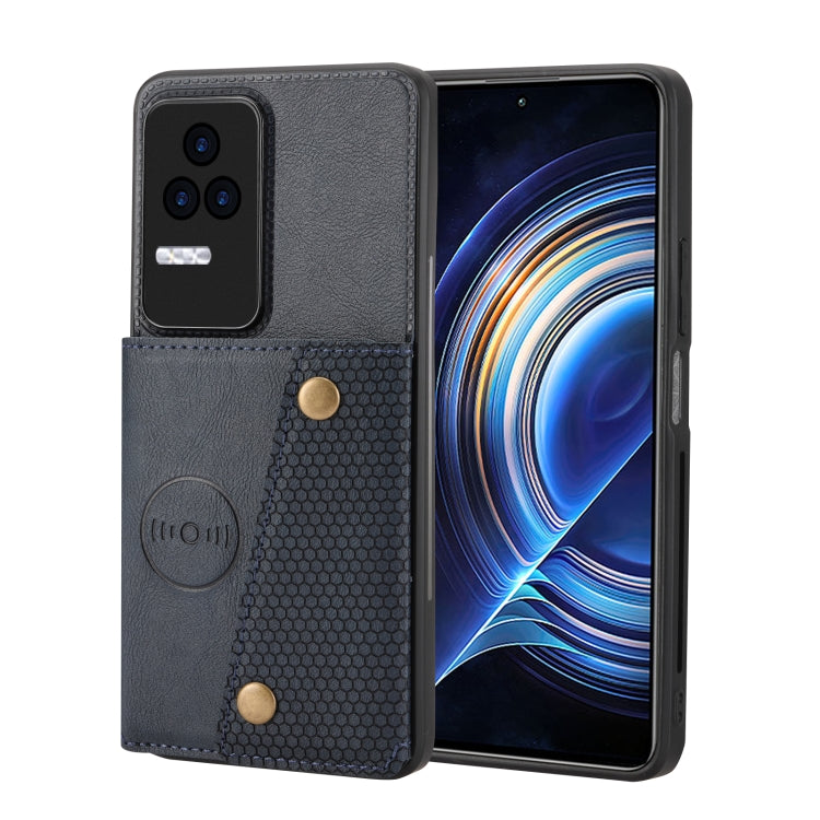 For Xiaomi Redmi K50 Pro Double Buckle Card Slots Magnetic Phone Case