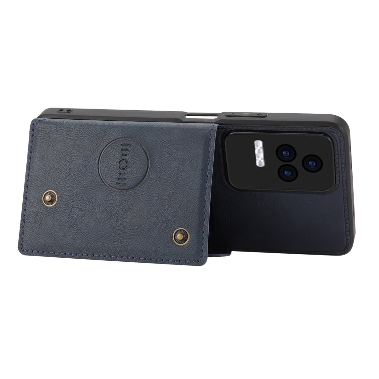 For Xiaomi Redmi K50 Pro Double Buckle Card Slots Magnetic Phone Case