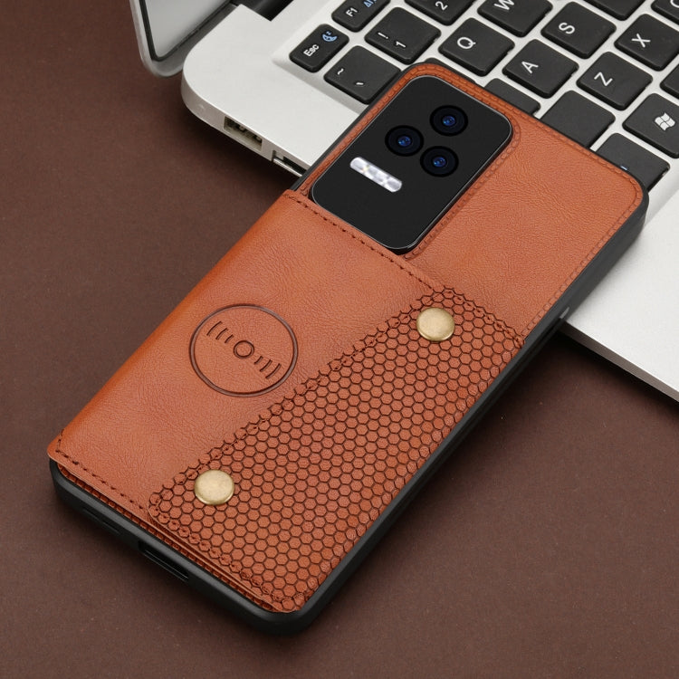 For Xiaomi Redmi K50 Pro Double Buckle Card Slots Magnetic Phone Case