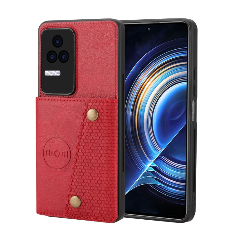 For Xiaomi Redmi K50 Pro Double Buckle Card Slots Magnetic Phone Case