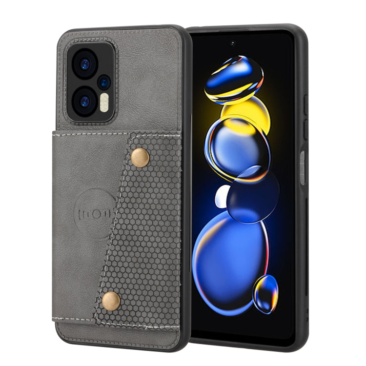 For Xiaomi Redmi Note 11T Pro Double Buckle Card Slots Magnetic Phone Case