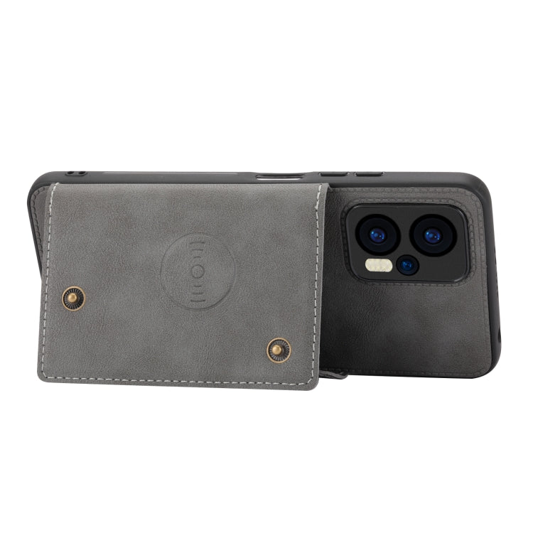 For Xiaomi Redmi Note 11T Pro Double Buckle Card Slots Magnetic Phone Case