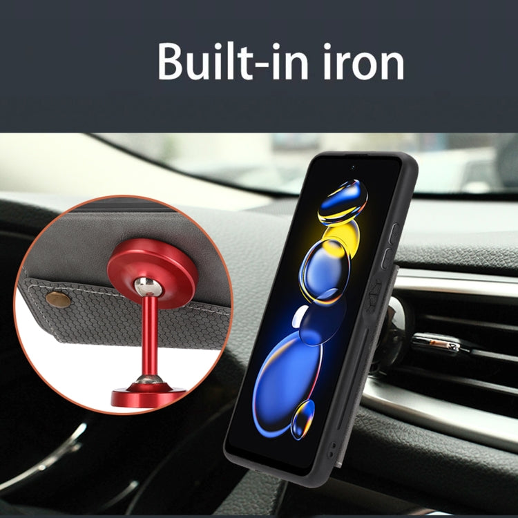 For Xiaomi Redmi Note 11T Pro Double Buckle Card Slots Magnetic Phone Case