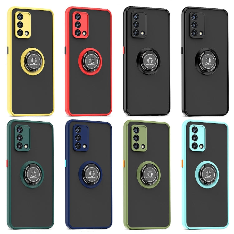 For OPPO A74 4G Q Shadow 1 Series TPU + PC Phone Case with Ring Holder
