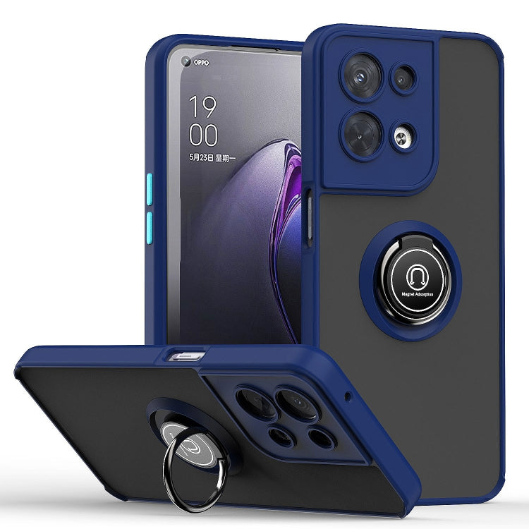 For OPPO Reno8 Pro+ Q Shadow 1 Series TPU + PC Phone Case with Ring Holder