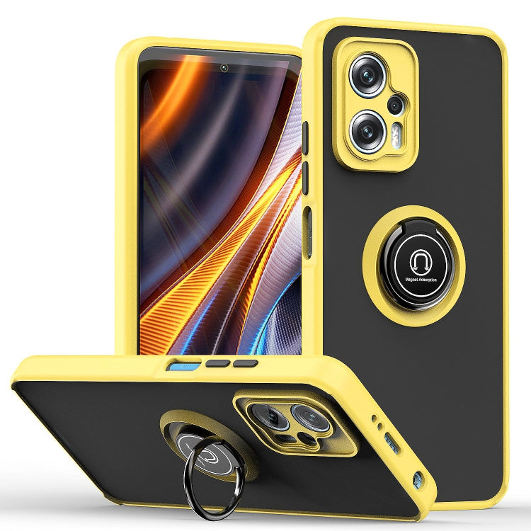For Xiaomi Poco X4 GT Q Shadow 1 Series TPU + PC Phone Case with Ring Holder