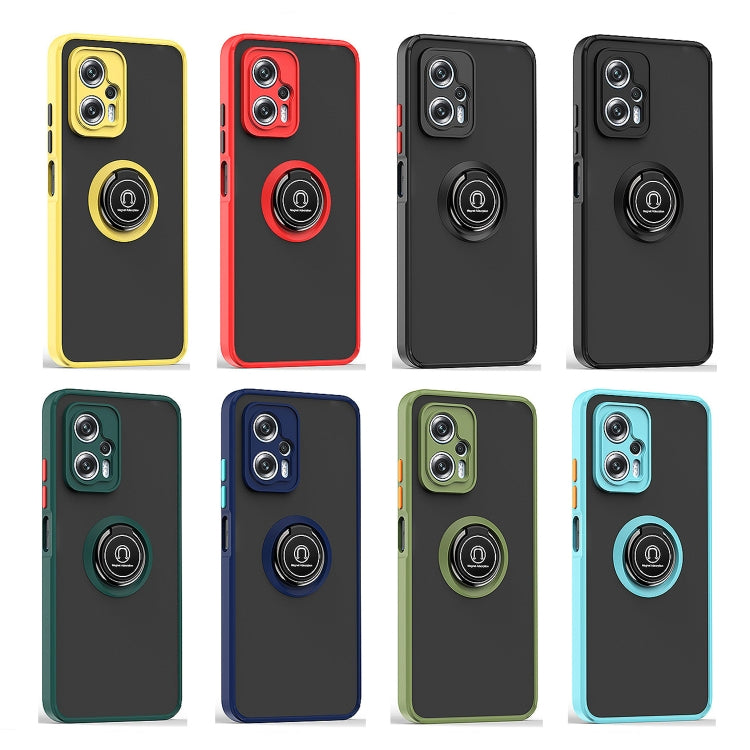 For Xiaomi Poco X4 GT Q Shadow 1 Series TPU + PC Phone Case with Ring Holder