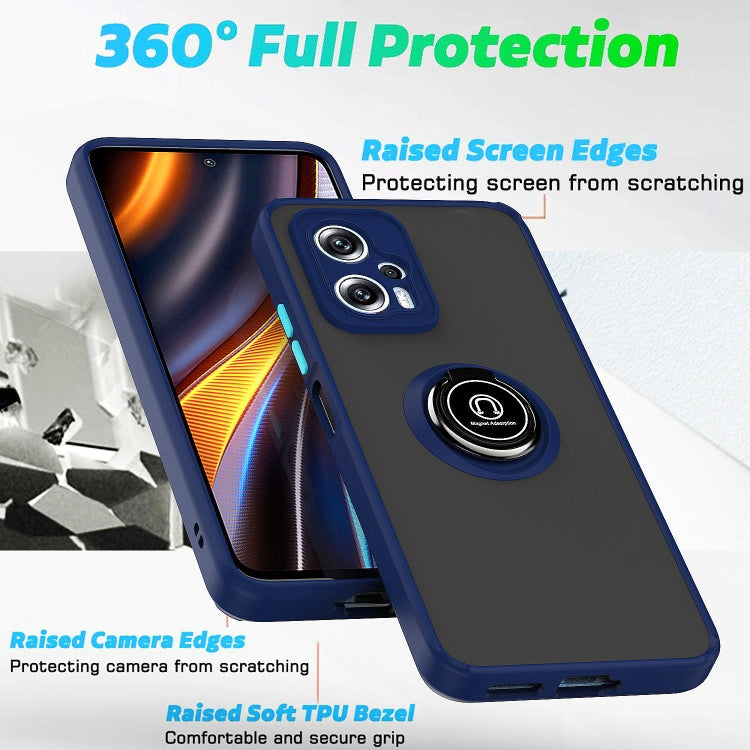 For Xiaomi Poco X4 GT Q Shadow 1 Series TPU + PC Phone Case with Ring Holder