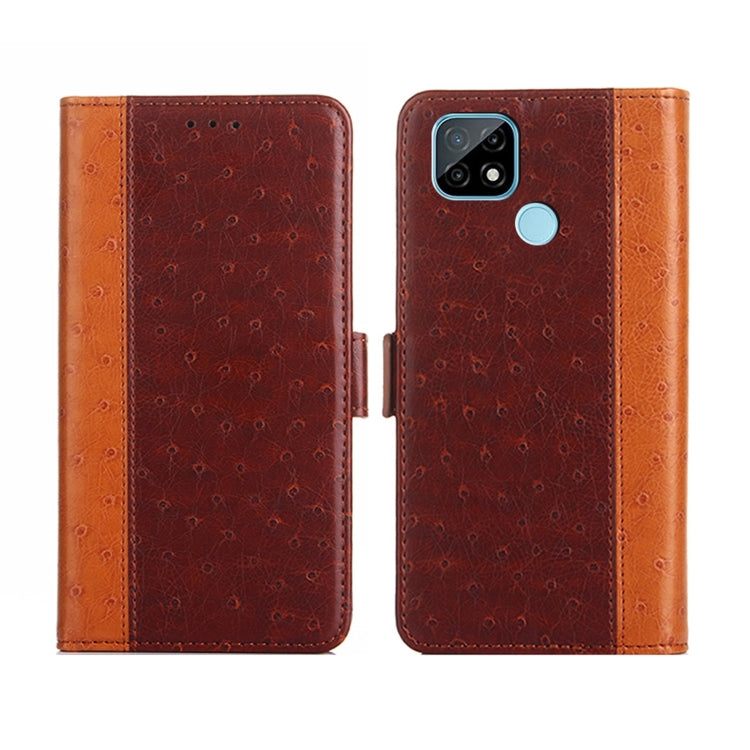 For Realme C21 Ostrich Texture Flip Leather Phone Case