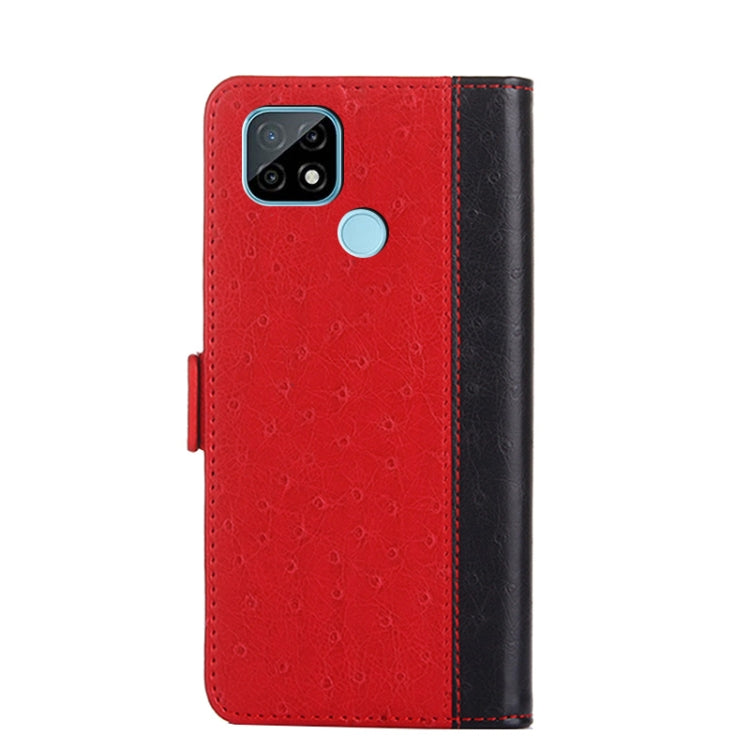 For Realme C21 Ostrich Texture Flip Leather Phone Case