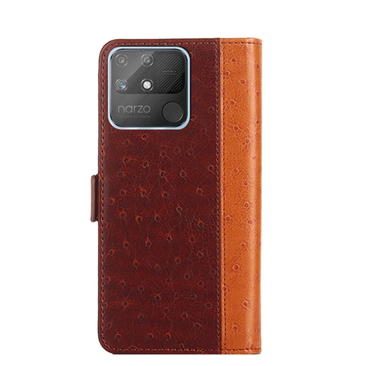 For Realme Narzo 50A Ostrich Texture Flip Leather Phone Case