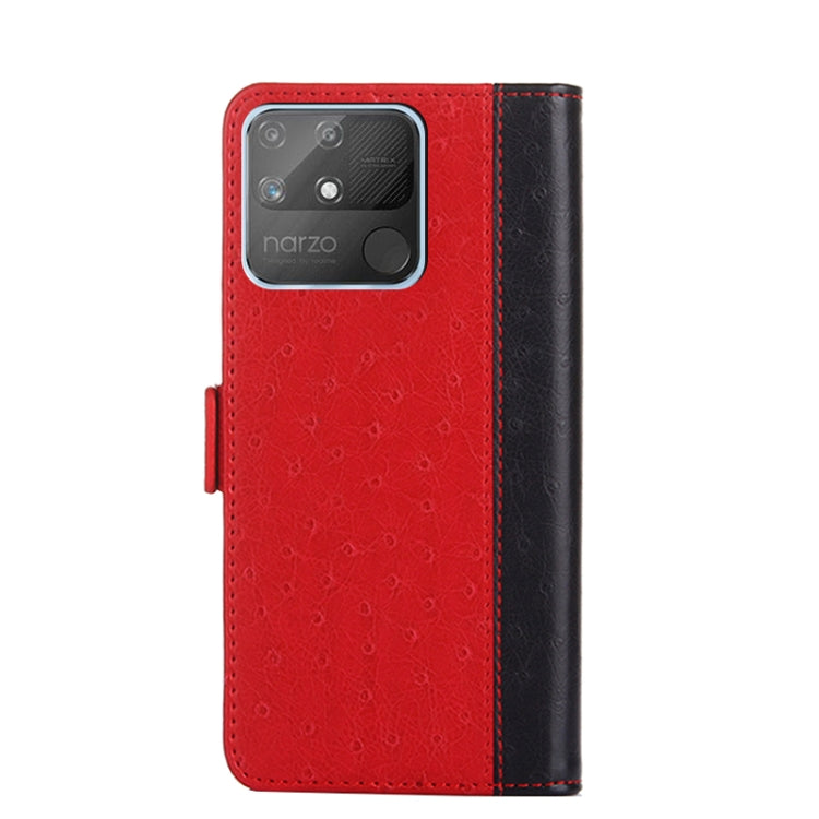 For Realme Narzo 50A Ostrich Texture Flip Leather Phone Case