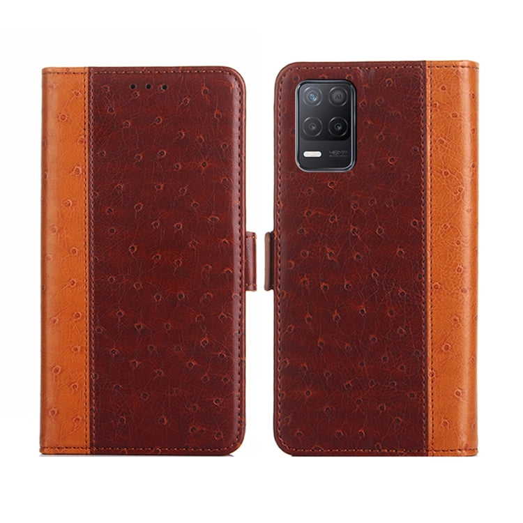 For Realme V13 5G Ostrich Texture Flip Leather Phone Case