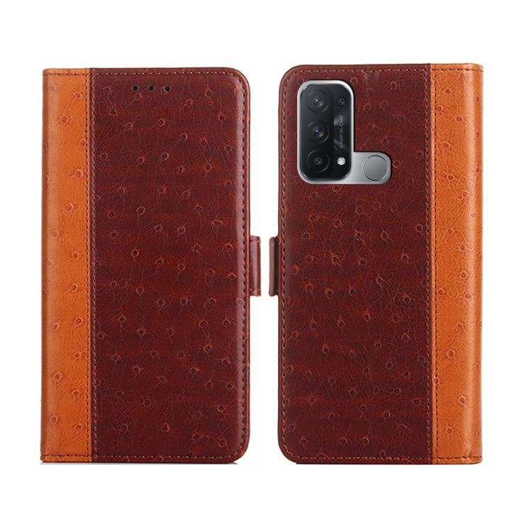 For OPPO Reno5 A Ostrich Texture Flip Leather Phone Case