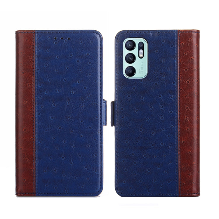 For OPPO Reno6 4G Ostrich Texture Flip Leather Phone Case