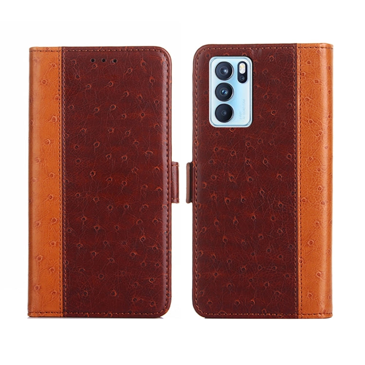 For OPPO Reno6 Pro 5G Ostrich Texture Flip Leather Phone Case