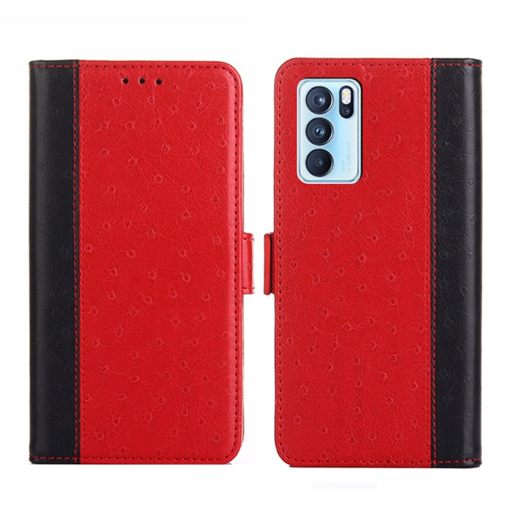 For OPPO Reno6 Pro 5G Ostrich Texture Flip Leather Phone Case
