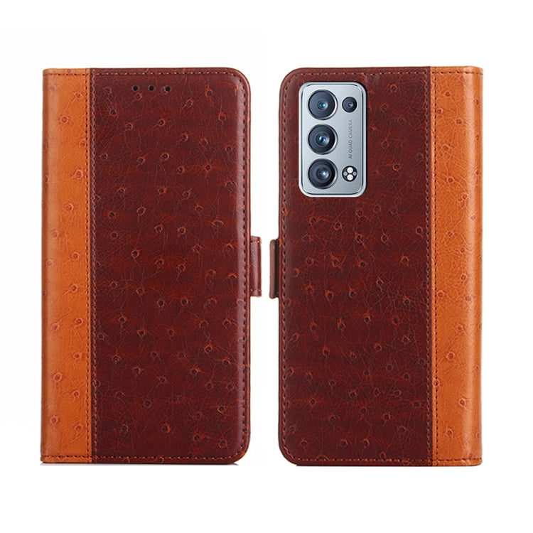 For OPPO Reno6 Pro+ 5G Ostrich Texture Flip Leather Phone Case