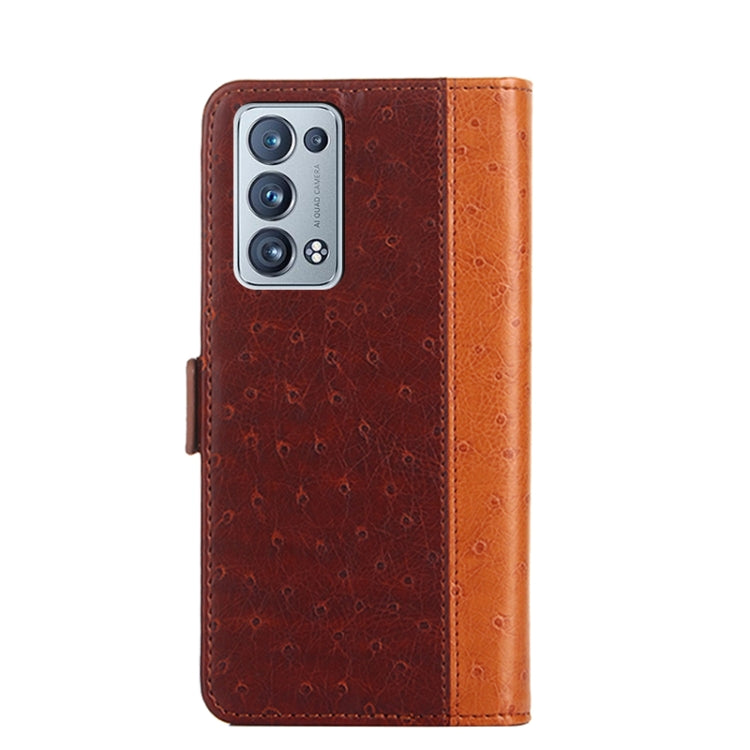For OPPO Reno6 Pro+ 5G Ostrich Texture Flip Leather Phone Case