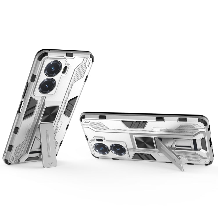 For vivo Y77 5G Supersonic PC + TPU Shock-proof Protective Phone Case with Holder