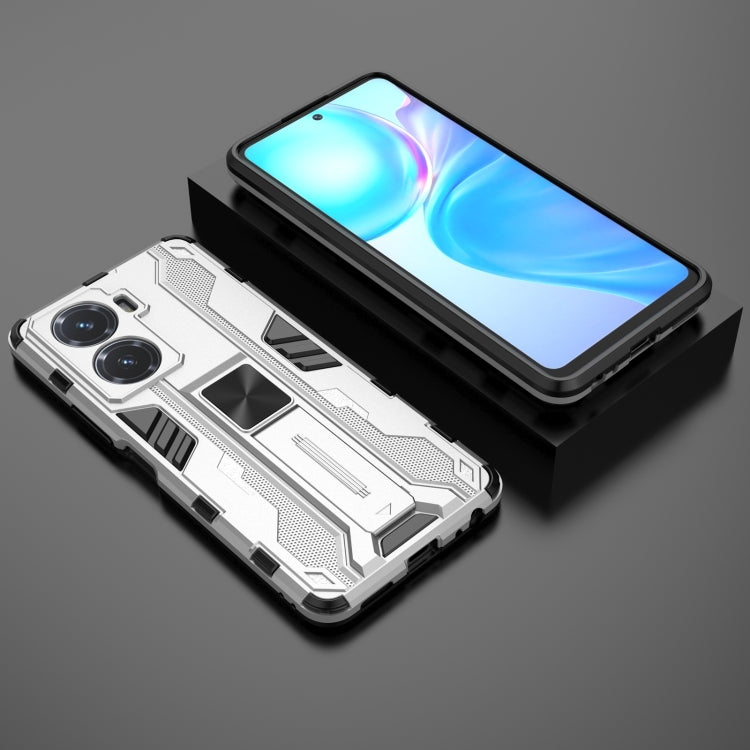 For vivo Y77 5G Supersonic PC + TPU Shock-proof Protective Phone Case with Holder