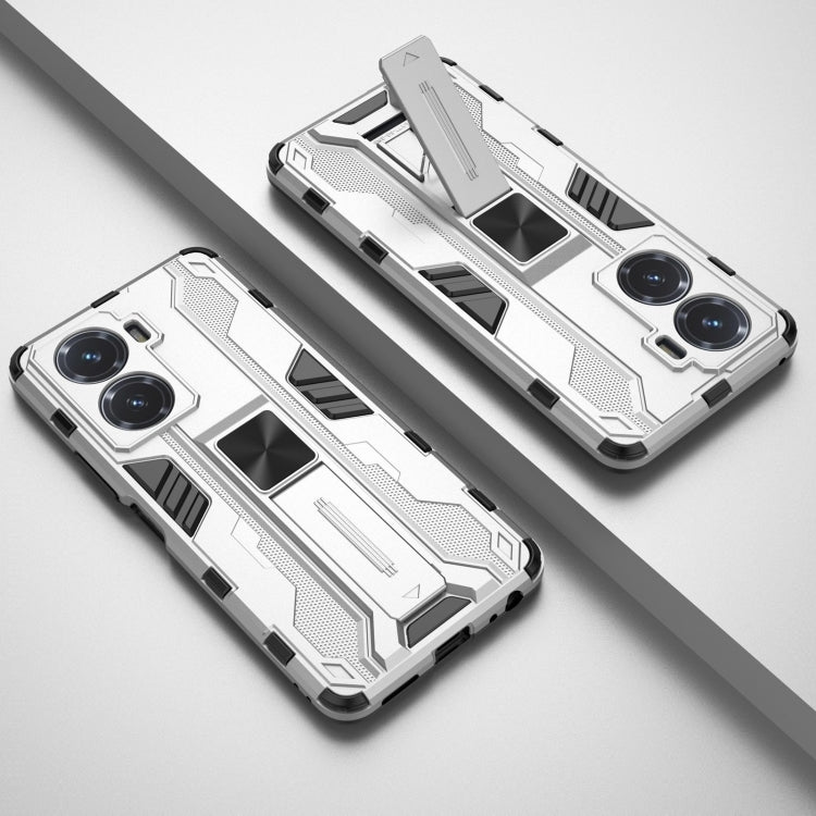 For vivo Y77 5G Supersonic PC + TPU Shock-proof Protective Phone Case with Holder