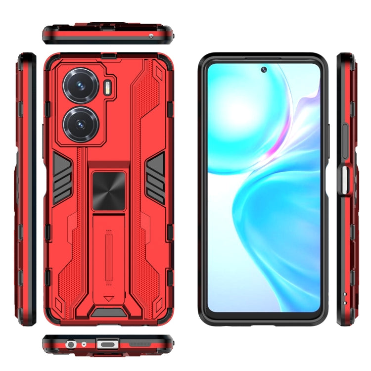 For vivo Y77 5G Supersonic PC + TPU Shock-proof Protective Phone Case with Holder