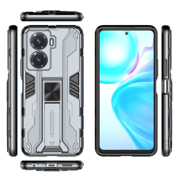 For vivo Y77 5G Supersonic PC + TPU Shock-proof Protective Phone Case with Holder