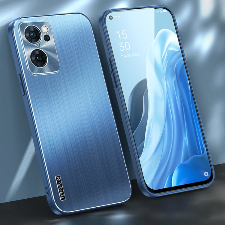 For OPPO Reno7 Brushed Texture Shockproof Phone Case