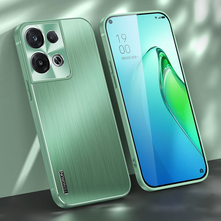 For OPPO Reno8 Brushed Texture Shockproof Phone Case