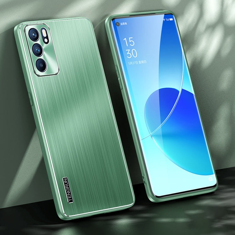 For OPPO Reno6 Brushed Texture Shockproof Phone Case