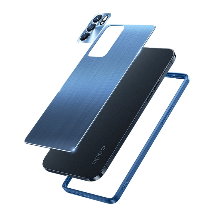 For OPPO Reno6 Brushed Texture Shockproof Phone Case