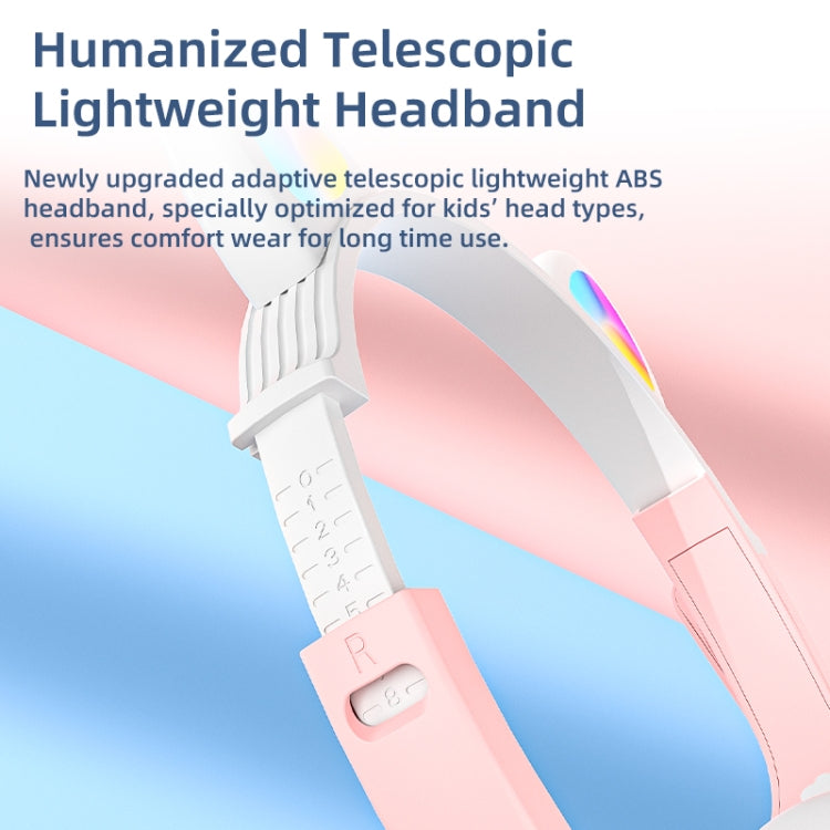 SOYTO SY-T30 RGB Cat Ear Children Bluetooth Wireless Noise Cancelling Ergonomic Gaming Headset
